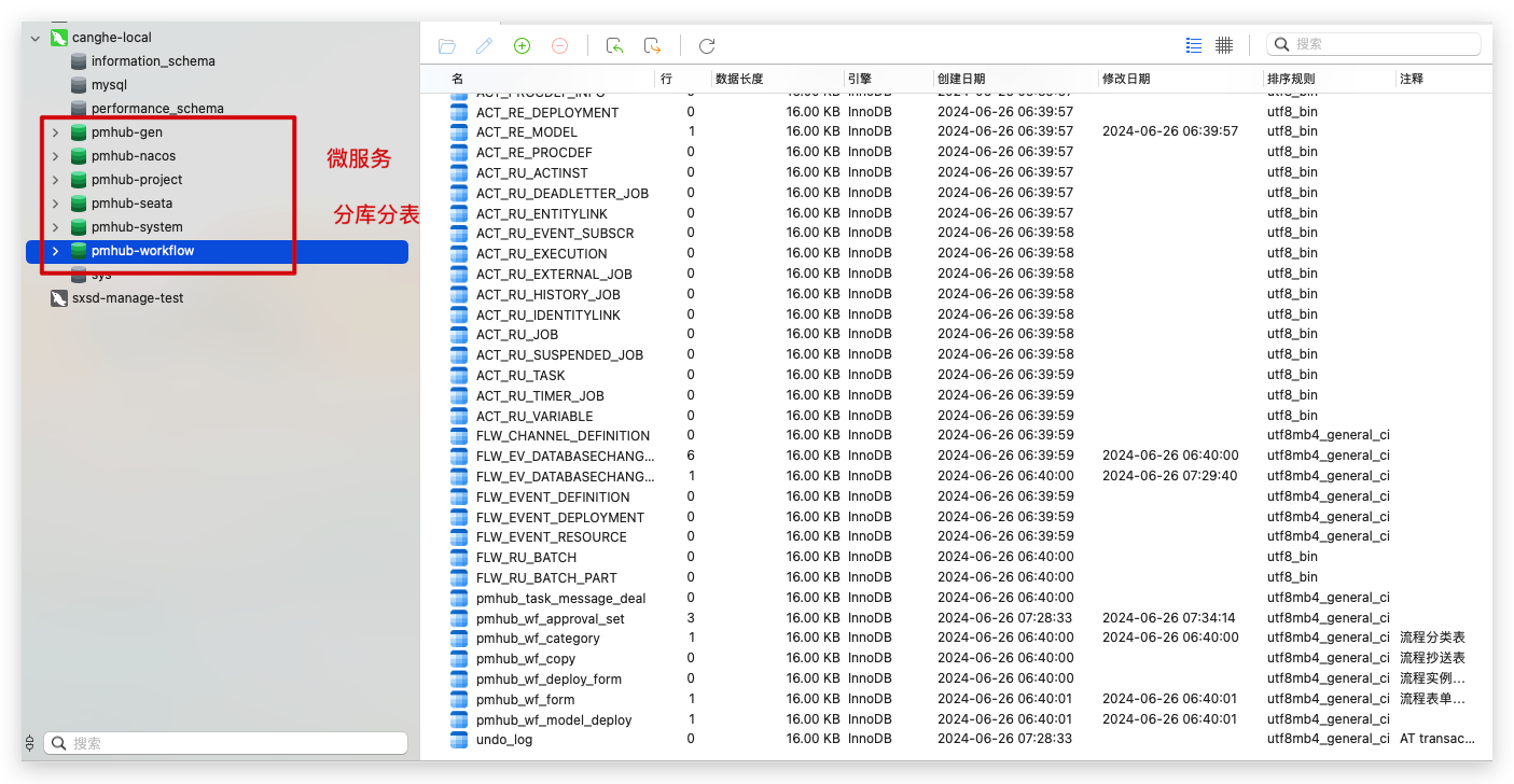 PmHub微服务分库分表