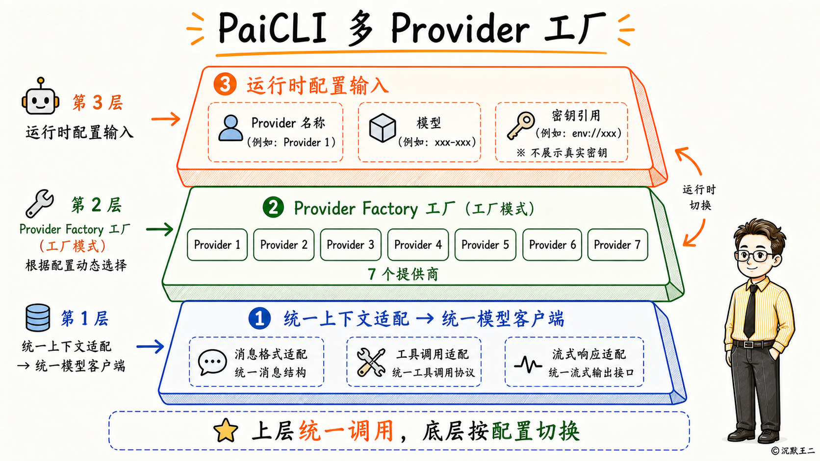 PaiCLI 多 Provider 工厂架构