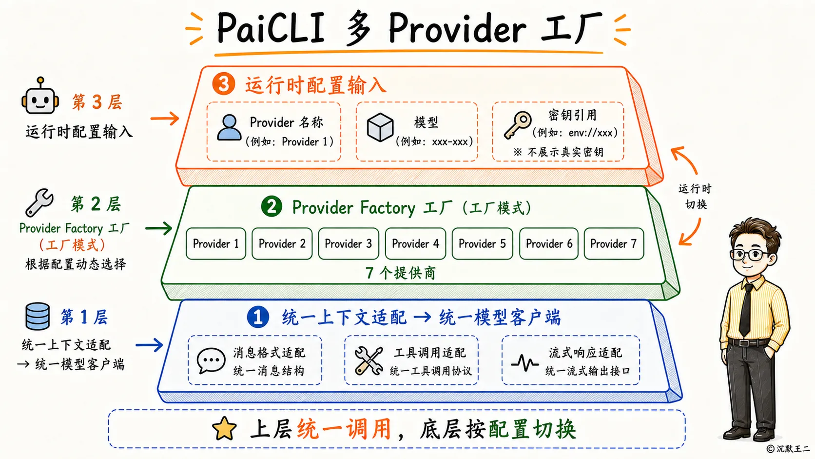 PaiCLI 多 Provider 工厂架构