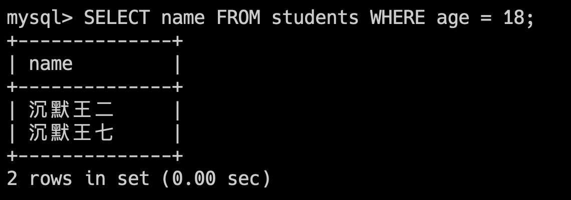 二哥的 Java 进阶之路：找出age=18的记录