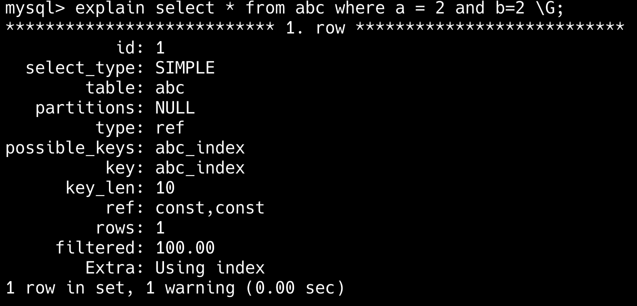 二哥的 Java 进阶之路：explain中也可以明确看出来用了索引