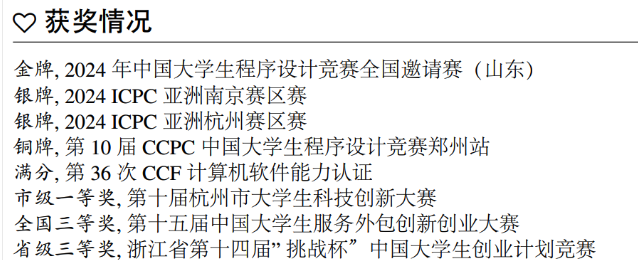 球友的竞赛经历