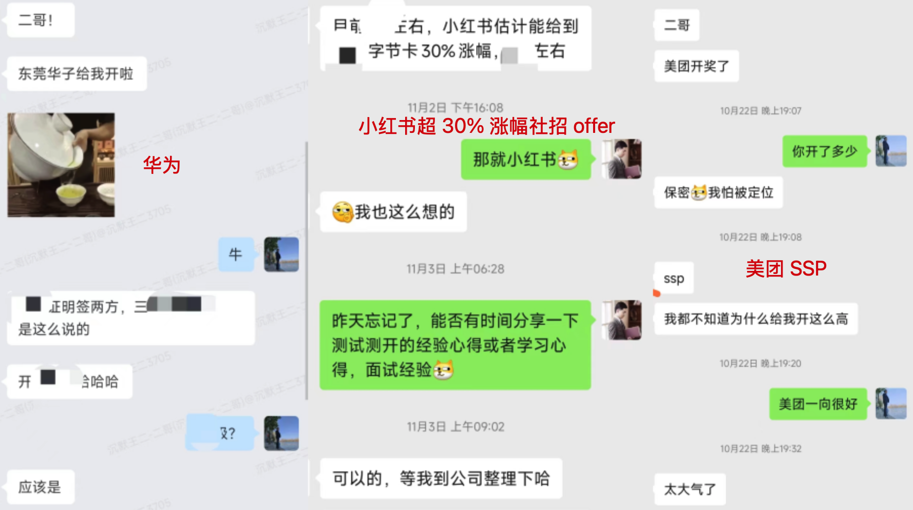 华为、小红书、美团