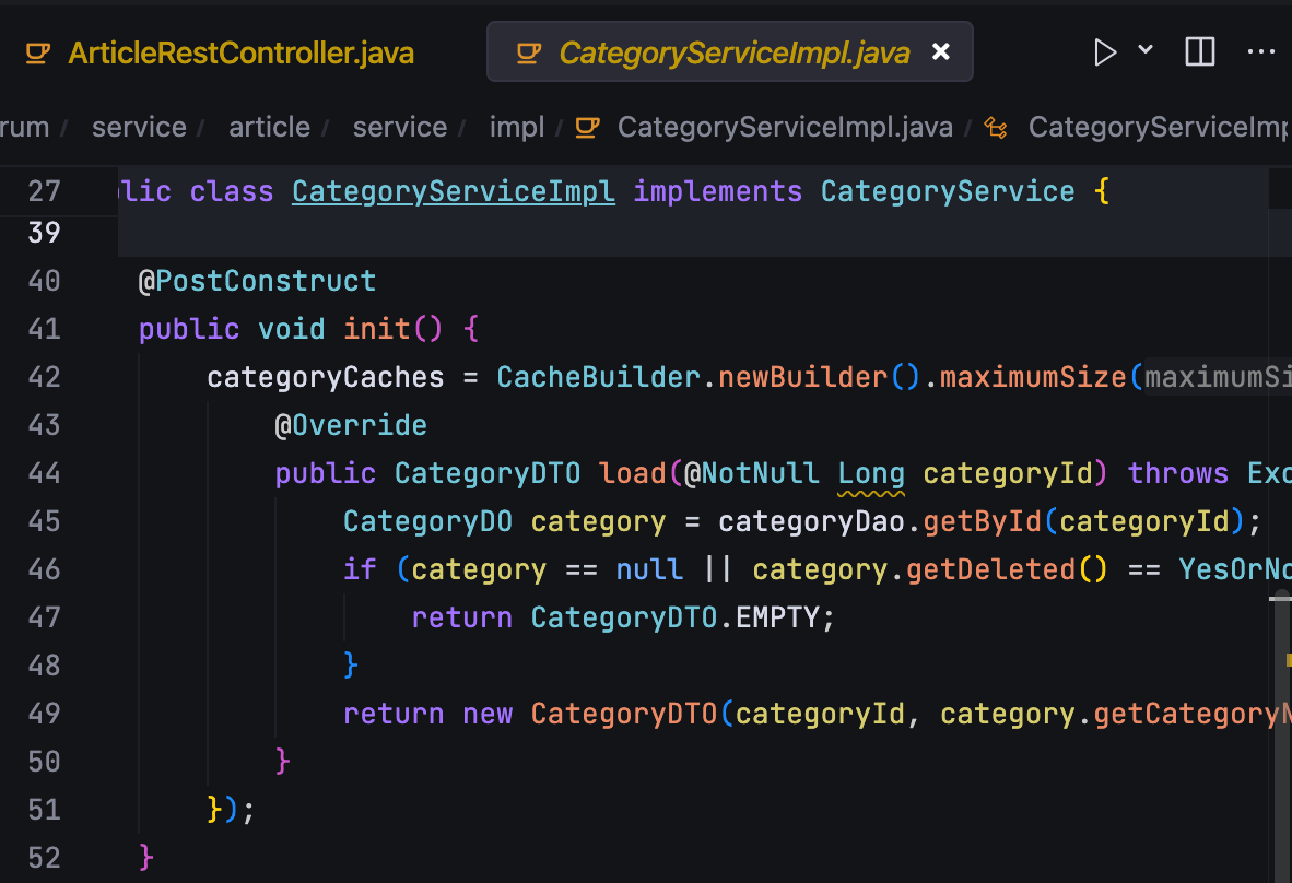 技术派源码：@PostConstruct应用