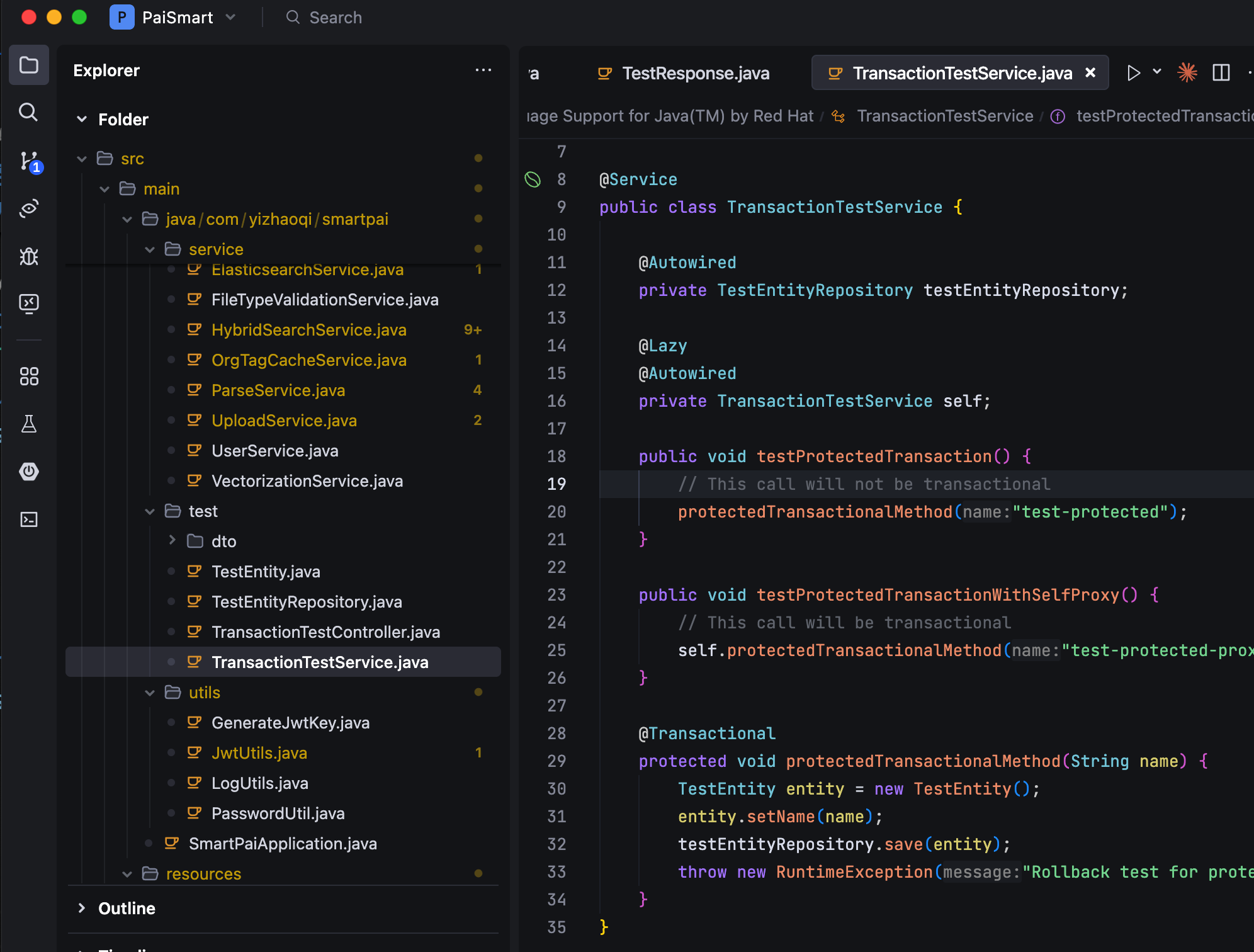 派聪明源码：@Transactional 不适用 this 调用