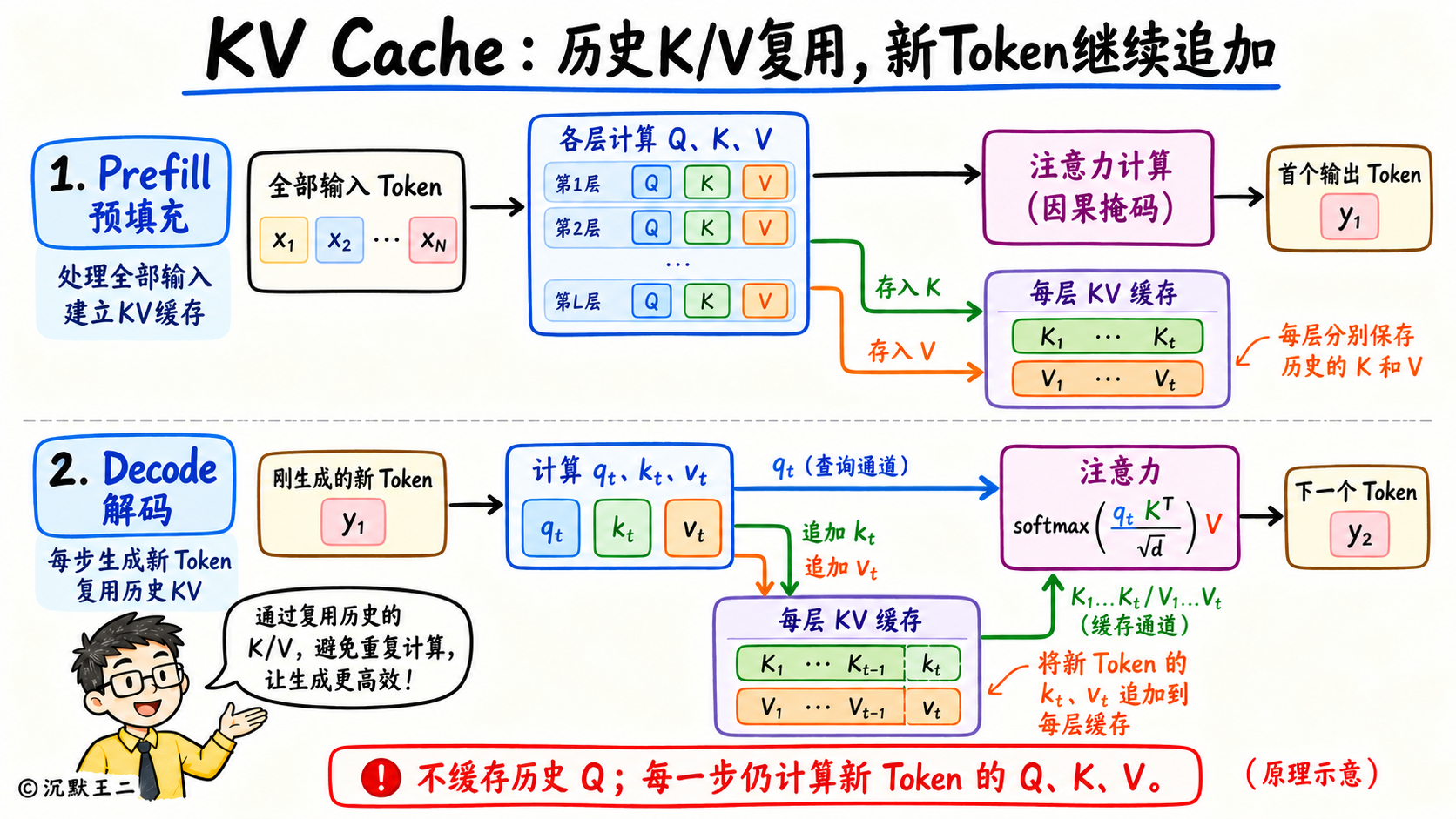 Prefill与Decode阶段KV Cache复用原理